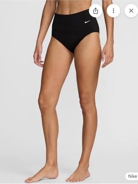 Nike Essential High-Waist Swim Bottoms Sz XL Black